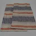 Navy Blue Orange Pillow Covers 12x20 Set of 2 Gray Grey Dot Print Striped Rustic Farmhouse Decorative Lumbar Rectangle Outdoor Throw Pillow Cases