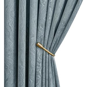 RYB HOME Blue Velvet Curtains 84 inches Long, Back Tab & Rod Pocket Modern Marble Textured Curtain & Drapes for Living Room Bedroom, W52 x L84 inches, Stone Blue, 2 Panels