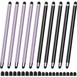 10 PCS Stylus,Stylus Pen for Touchscreen,Stylus 2-in-1 High Sensitivity & Precision Suitable for Touch Screens of iPhone/ipad/Android Tablets(10 Stylus Pen Purple/Black + 20 Tips)