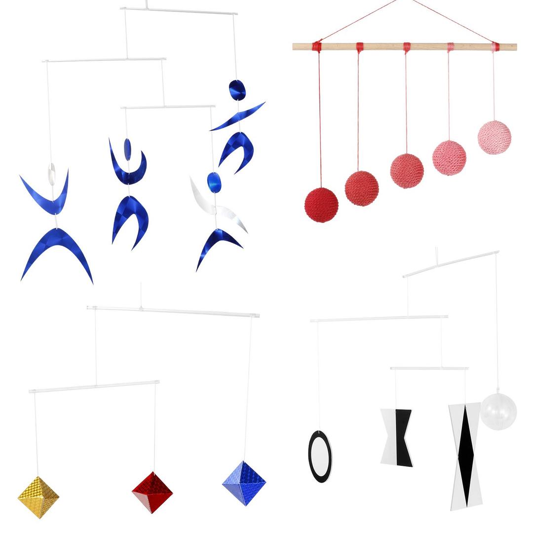 Set of 4X Montessori Mobile, Gobbi Mobile, Munari Mobile, Dancer Mobile, Octahedron, Mobile Bebe, Hanging Mobile, Montessori Materials