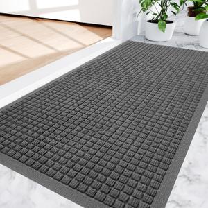 Amyracel Front Door Mat Indoor Outdoor Entrance, 48" x 60" All-Season Waterproof Doormat for Enterway, Heavy Duty Commercial Floor Mat, Fade Resistant, Rubber Back, Low Profile, Easy Clean