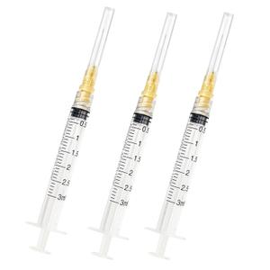 100pcs 3ml/cc 25G 5/8 inch（16mm）for Industrial Scientific Accessories, Refilling Liquid, Individually Wrapped