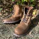 COSIDRAM Men's Casual Oxford Boots Classic Suede Chukka Boots Comfort Lace Up Business Dress Shoes (9.5, A/Dark Brown)