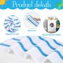 EBOOT 10 Pack Oversized Beach Towel Set Extra Large Pool Towels Microfiber Quick Dry Swim Blanket for Adult Women Men Face Hand Body Bath Travel Pool(Mixed Color,28 x 59 Inch,Classic Stripe)