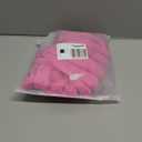 ZLINA Set of 2 Hot Pink Faux Fur Decorative Throw Pillow Covers Fluffy Striped Pillowcase Cushion Covers 16 x 16 Inch Decor Sofa Couch Bedroom