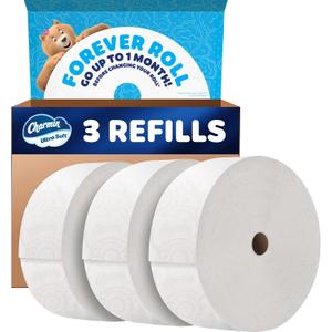 Charmin Toilet Paper Ultra Soft, 3 Forever Rolls Refill Rolls, 2-ply Bath Tissue, 3 Rolls (3 Rolls (1700 Sheets each))