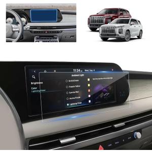 for 2025 Hyundai Palisade Screen Protector for 2023-2025 Palisade SE/SEL Premium/XRT/Limited/Calligraphy Night 12.3-in Touchscreen Accessories Tempered Glass Protective Film