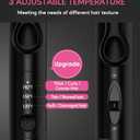 Farery Mini 3 Barrel Hair Waver - Portable Beach Wave Curling Iron for Short Hair, 1/2 Inch Ceramic Crimper with 3 Temp Settings & 30s Fast Heating, Dual Voltage Travel Hair Waver for Women, Pouch Bag