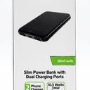 ZGear 5000 mAh Slim Dual Charging Port Power Bank - Black