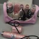 StyleVibe 6-in-1 Air Styler, Hair Dryer & Blow Dryer Brush with Travel Case - Auto Wrap Curls (L/R), Fast Drying, Thermal Round Brush for Smooth Blowouts & Frizz-Free Volume, No Heat Damage (Pink)