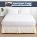 Cottington Lane Luxury Pleated Bed Skirt King Size 12 Inch Drop Split Corners, Hotel Luxury 1800 Ultra-Soft Tailored Drop Box Pleated Styling Dust Ruffle, Classic & Clean Look, Ivory