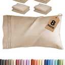 Queen Pillow Cases Set of 8 - Ultra Soft Hotel Quality Pillowcase Covers - Comfy & Wrinkle Free - Shrink, Stain and Fade Resistant - Easy-Care, Machine Washable Pillow Protectors - 8 Pcs Set - Cream