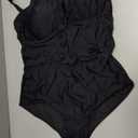 Aqua Eve One Piece Bathing Suit for Women Tummy Control Swimsuit Slimming Vintage Swimwear (20 Plus, Black)