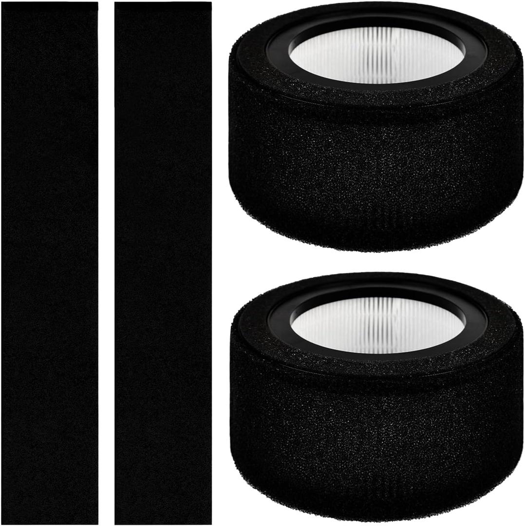 EE-5067 Filter Replacement, Compatible with Crane EE-5067 Air Purifier, True HEPA Filter and Activated Carbon Filters, Part# HS-1944, 2 Pack