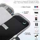 Carrying Case for Nintendo Switch 2 Model(2025), Portable Hard EVA Shell Travel Pouch with 10 Game Card Slots, Velvet Interior, Mesh Pocket, Water-Resistant Fabric, Lightweight Carrying Bag, Black