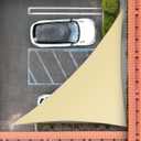Royal Shade 10' x 10' x 14' Beige Triangle Sun Shade Sail Canopy Outdoor Patio Fabric Screen Awning RSTAPRT10 - UPF50+ 95% UV Blockage, Heavy Duty, Water & Air Permeable