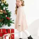 Toddler Baby Girls' Long Sleeve Dresses Ruffle Ribbed Knit Sweater Dress Fall Winter Clothes Outfits 6M-5T (18-24 Months, Pink Apricot)