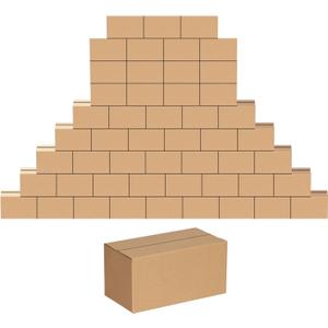 EdenseeLake 50 Pack 8x4x4 inches Small Shipping Boxes Corrugated Cardboard Boxes for Packing, Mailng, Moving, Brown