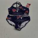 Kanu Surf Girls' Waverly UPF 50+ Beach Sport Criss-Cross Tankini (16, Reese Navy)