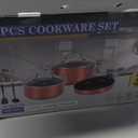 Pots and Pans Set Non Stick, 7 Piece Ceramic Cookware Set, Non Toxic Kitchen Induction Cookware Sets, Pots and Pans Cooking Set with Oven Safe Handle, 100% PFOA Free, Copper (8" Skillet + 1.5QT Saucepan + 3QT Stockpot)