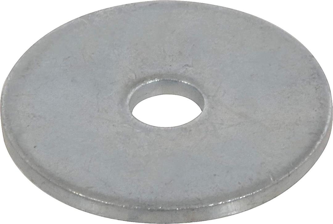 Hillman 100 Pcs Zinc Fender Washers (3/8" x 2") | Large OD Flat Washers for Bolts, Nuts & Screws | Zinc-Plated Steel Hardware for Sheet Metal, Wood & Fastening Projects