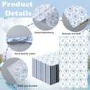 Gilprop 100 Pcs Easter Bunny Rabbit Paper Napkins 2 Ply Blue Rabbit with Bow Flower Dinner Guest Napkins Disposable Hand Towels for Spring Baby Shower Birthday Party Supplies