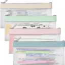 Clear Pencil Pouch, 4 Pack, Clear Pencil Case, Pencil Bags, Plastic Pencil Pouchs, Makeup Pouch, Pencil Cases, Make Up Bags