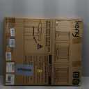 keny 29"-47.3" Extra Wide Baby Gate for Stairs, Auto Close Safety Dog Gate, Pressure Mounted No Drilling Pet Gate for Doorways, Easy Walk Through Stair Gate for Kids Todder, 30" Tall, White