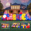 10FT Patriotic Independence Day 4th of July Inflatables Outdoor Decorations, Inflatable American Creative Fonts, Built in LED Lights Blow up Fourth of July Decor for Holiday Party Garden Yard Lawn