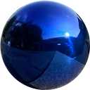 Premium Stainless Steel Gazing Globe Mirror Ball - Stunning Gem Blue Finish, Weather-Resistant, 8-inch Diameter