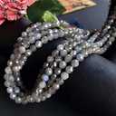 [ABCgems] Brazilian Labradorite (Beautiful Flash) 6mm Faceted Round Beads for Beading & Jewelry Making