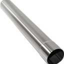 3 Inch Straight DIY Stainless Steel Exhaust Muffler Pipe Tube Pipe, 22 Inch Length, 3"ID to 3"OD Exhaust Extension Tube, Universal Fitment