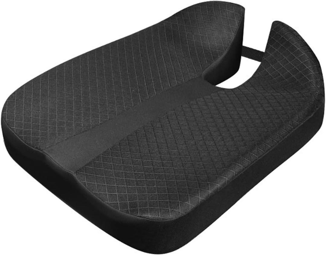 1 Piece Cushion Suitable for Office, car and Home Seating Breathable and Easy to Clean, Ideal for Sitting, Driving and Studying, Black and Grey(Mesh Black,Small)