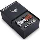 54mm Espresso Tamper for Breville Machine Rosewood KNODOS Auto Leveling, Double Spring Loaded Wooden 30LB Calibrated Coffee Tamper