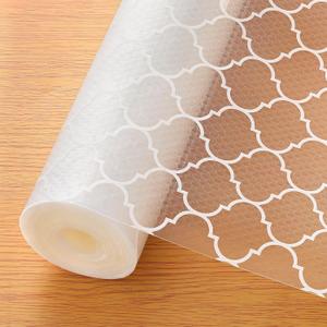 Cooyes Shelf Liner for Kitchen Cabinets  Non-Adhesive Waterproof Drawer Liner  Durable EVA Material Easy-to-Cut Shelf Paper for Refrigerator, Cupboard, Dresser with Modern Pattern (17.7"W x 78.7"L)