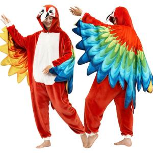 ABPTBAZ Adult Costume Onesie Pajamas Funny Cosplay Halloween Christmas Women men (Red, L)