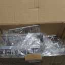 LEVERLOC 2 Pack Corner-adaptive Suction Cup Shower Caddies, Drill-Free Wall Mounted Basket, Stainless Steel Rustproof Corner Shower Shelf, Large Capacity Removable Suction Cup Bathroom Organizer, Gray