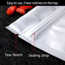 100 Pack Mylar Bags for Food Storage 5.5 x 7.9 Inch Smell Proof Bags Resealable Aluminum Foil Packaging Pouch Bag Silver