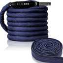 Moukeren 37 ft Central Vacuum Hose Cover Universal Padded Cover with Zipper Fits All 35 to 37 ft Central Vacuum Hose Cleaner Parts Accessories Machine Washable Easy Installation Protect Wall Floor