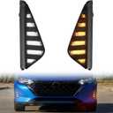 LED Day Running Light for Sentra 2024 2025 Amber Sequential Turn Signal DRL Fog Light