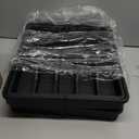 2 Pack Silverware Organizer, Expandable and Adjustable Kitchen Utensil Drawer Organizer, Plastic Cutlery Holder with Multiple Compartments,Cutlery Holder,for Spoons Forks Knives,Black,UAFD012B