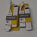 Prime Wire & Cable Prime Wire PB801118 6-Outlet Power Strip with 14-3 SJT 1.5 Foot Cord, White 2Pack