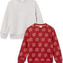 Amazon Essentials Boys and Toddlers' Fleece Crew-Neck Sweatshirts, Multipacks Size 10