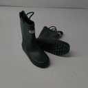 mysoft Kids Rain Boots for Girls Boys Toddler Waterproof Rubber Cute Printed with Easy-On Handles (3 Big Kid, Pure Green)