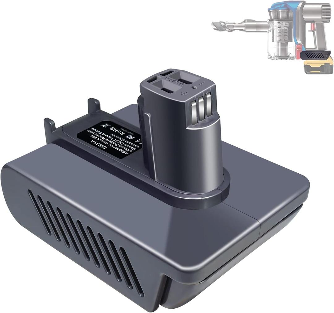 TPDL Adapter for Dewalt Battery to for Dyson Type A DC31 DC34 DC35 DC44 DC45 for Dyson Handheld Cordless Vacuum Animal 917083-01(Not fit All Type B Model, not for DC44 MK2)