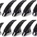 Hicarer 10 Pcs Halloween Gothic Nail Claw Ring Metal Punk Fake Nails Set Costume Full Finger Rings for Men Women Party Favor Cosplay Supplies, 3 Sizes