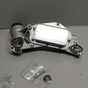 X AUTOHAUX 93186324 Engine Oil Cooler Oil Filter Housing Adapter Assembly with Gaskets for Chevy Aveo for Chevrolet Cruze Sonic Trax 1.8L for Pontiac for Saturn 25199751 1.8 Engine Oil Cooler