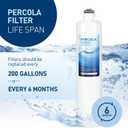 MIWF8200 Water Filter, Compatible with Midea MIWF8200/MF-2812-R4 Water Filter, Midea MRF29D3AST, MRF29D6AST, MRF29D9BST Refrigerator Models (1 Pack)