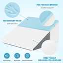 Yojoker Wedge Pillow for Sleeping - 10 Inch Bed Wedge for Headboard Triangle Pillow, Memory Foam Wedges for Acid Reflux, GERD, Snoring, Post Surgery Back Pain Relief, Leg Elevation, Washable Cover