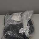 Laundry Basket with Wheels and Handle - 100L Bamboo-Fabric Laundry Hamper with Lid, Front Mesh Pocket, Travel Bag, Sturdy Wheels, Black